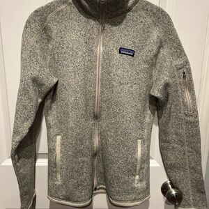 Patagonia Cream and Gray better sweater Jacket